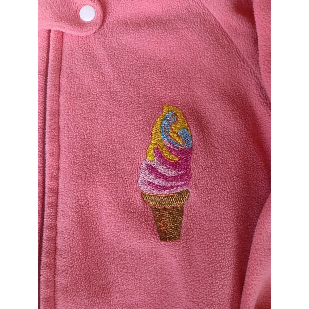 pajamas 3T month Girls Pink Fleece sleeper Ice Cream Cone